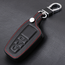 Кожаный чехол для ключей для Toyota Camry CHR Corolla RAV4 Avalon Land Cruiser Prado Prius чехол дистанционного брелока, 3 кнопки, 2017 2018 2019 2024 - купить недорого