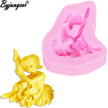 M2075 3D Ballet Girl 3D Candle Soy Wax Mould Scented Soap Handmade Silicone Mold Plaster Resin Clay Diy Craft Home Decoration 2024 - buy cheap