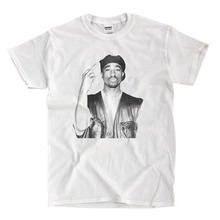 Tupac-Camiseta blanca de algodón para hombre, ropa de marca de moda de ocio, ropa de calle de Hip-Hop, Tops informales de verano, nueva 2024 - compra barato