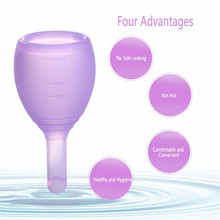 Copa Menstrual reutilizable de silicona suave para mujer, copa Menstrual de 2 tamaños, higiene médica a prueba de fugas 2024 - compra barato
