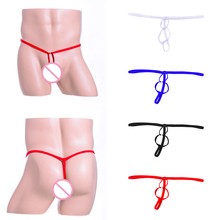 Tanga Sexy para hombre, Mini calzoncillos de anillo abierto, ropa interior elástica, Bikini, suspensorio para sexo, 1 unidad 2024 - compra barato