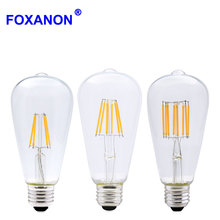 Dimmable Led Edison Bulb Vintage Led Filament 4W 6W 8W ST64 E27 220V 110V Retro Edison Bulbs Led lamp Replace Incandescent Light 2024 - buy cheap