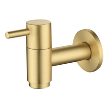 Gold Solid Brass Washing Mchine Faucet  Wall Mounted Copper Brushed Gold Washer Faucet Bathroom Mop pool faucet Single Cold Tap 2024 - buy cheap