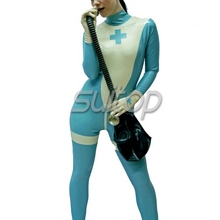 cosplay sexy latex wear rubber hospital garment nurse catsuits 2024 - buy cheap