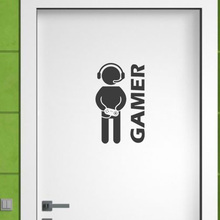 YOJA-pegatina de pared para Gamer, adhesivo de dibujos animados para puerta, decoración para habitación de niños, D1-0003, 15x25CM 2024 - compra barato