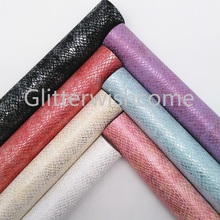 Glitterwishcome-láminas de piel sintética para lazos, láminas de 21x29cm, tamaño A4, para arcos, piel de serpiente en relieve, GM022B 2024 - compra barato