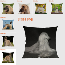 Afghan Hound dog pillow covers decorative cushion covers for sofa Pillows Animal dogs pillowcase cushions cover home decor 2024 - buy cheap