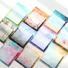 1PCS Creative Oil Painting Ocean Memo Pad Paper Post Notes Sticky Notes Notepad Stationery Papeleria Office School Supplies 2024 - buy cheap