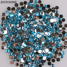 ZOTOONE Glue On Lake Blue Nails Rhinestones Stones And Crystals Applique Flatback Resin Non Hotfix Rhinestones DIY Mobile Phone 2024 - buy cheap