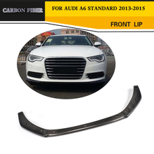 Car Styling Carbon Fiber Front Lip Bumper protector For Audi A6 C7 Sedan Santdard Bumper Only 2013-2015 2024 - buy cheap