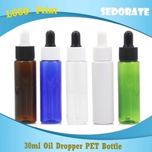 Sedorate 50 pcs/Lot PET 30ML Dropper Bottle Empty Plastic Essential Oil Refillable Bottle Makeup Containers Packaging JXW023 2024 - buy cheap