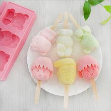 Homemade Silicone Cartoon Cute Ice Pop Molds Popsicle Molds Ice Trays Ice Cream Maker Frozen Holder Mould Kitchen Tools 2024 - buy cheap