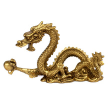 Personajes mitológicos de dragón de cobre, animales tradicionales de China, artesanía de cobre, decoración, envío gratis 2024 - compra barato