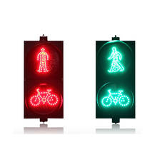 Luz LED de señal para bicicleta, luz de tráfico para uso en exteriores, color rojo y verde, 300mm 2024 - compra barato