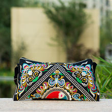 Fashion National Embroidery Multi Shopping bags!Hot Colorful Floral Embroidered Women Shoulder&Crossbody bags Canvas Zipper bag 2024 - buy cheap