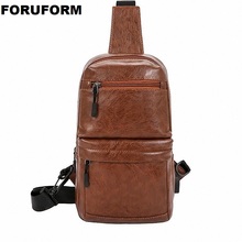 Men's Crossbody Bags Men's USB Chest Bag Designer Messenger bag Leather Shoulder Bags Package new Pack Travel LI-2483 2024 - buy cheap