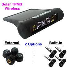 Solar Power Wireless TPMS Car Tire Pressure Monitoring System LCD Display Car Tire Pressure Alarm with Temperature Warning 2024 - buy cheap