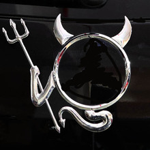 1pc Cute 3D Devil Style Demon Car Stickers for Opel Astra VAUXHALL MOKKA Zafira Insignia Vectra Antara 2024 - buy cheap