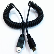 Spiral Coiled Micro USB B 5Pin  M to Mini USB B 5Pin Male adapter adaptor Cable 1.5M 5FT 2024 - buy cheap