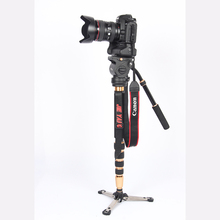 JIEYANG JY-0506 Carbon fiber Professional Monopod Video tripod for camera with Tripods Head Carry Bag Free Shipping JY0506C 2024 - buy cheap