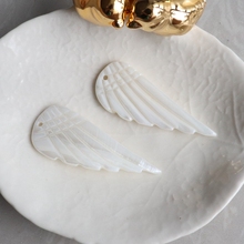 50MM 16Pcs 100% Natural White Shell Wing Style Jewellery Charms Beads Jewelry Accessories Findings 2024 - buy cheap