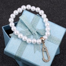 Hot New 2020 Cheap Simulated-pearl  Bijoux Keychain Bracelet For Women Jewelry Accessories Wholesale Bangles Bijoux 2024 - buy cheap