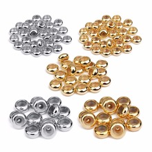 20pcs/lot 1/2/3mm Hole Size Copper With Silicone Inside Spacer Beads For Making Bracelet Necklace Jewelry Accessories 2024 - buy cheap
