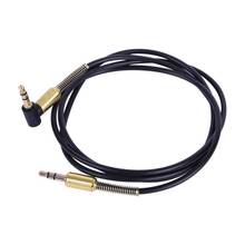 Aux-кабель с разъемом 3,5 мм, удлинитель со штыревыми соединителями, стерео аудио кабели, шнур с протекторными пружинами для автомобильных наушников, динамиков 2024 - купить недорого