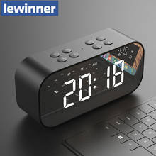Bluetooth 5.0 Portable Wireless Bluetooth Speaker Column Subwoofer Music Sound Box LED Time Snooze Alarm Clock for Laptop Phone 2024 - buy cheap