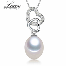 Fashion Freshwater Pearl Necklace For Women,Genuine Natural Pearl Heart Necklace Pendant 925 Silver Girl Trendy Gifts 2024 - buy cheap
