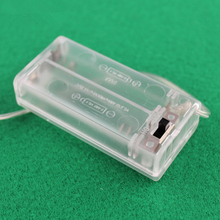 5pcs transparent battery for 2 AA batteries box with wire and switch and cap 2024 - buy cheap