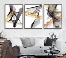 Modern Gold Foils Black Decorative Canvas Abstract Lines Poster Canvas Nordic Wall Art Print For Room Bedroom Unframed Art 2024 - buy cheap