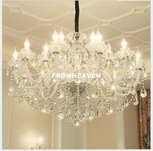 Free Shipping Crystal Chandelier 18arms D90cm LED Lights Lustres De Cristal Chandelier LED Villa Home Decora Crystal Chandeliers 2024 - buy cheap
