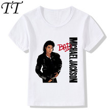 Michael Jackson Bad Design Children's T-Shirts Boys Girls Rock N Roll Star Tops Tees Kids Kpop Cool Clothes For Toddler,HKP5145 2024 - buy cheap