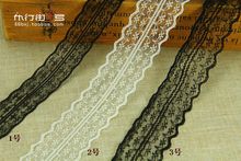 Free Shipping 10Meter/Lot White Black Lace Trim DIY Clothes Accessories 3 - 4.5cm Width Lace Fabric 2024 - buy cheap