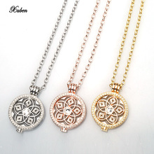 Xuben New my 35mm coin necklace pendant fit disc 33mm coins holder women girl decorative fashion jewelry crystal 2017 rose gold 2024 - buy cheap
