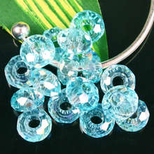 Encontrar - azul facetada cristal grande buraco charme Beads Fit estilo europeu pulseira 2024 - compre barato