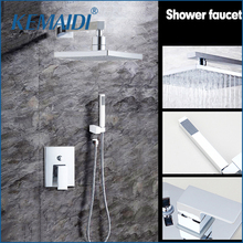 Kemaidi-conjunto de chuveiro de 8 polegadas com ducha de parede, sistema cromado, polido, para banheira e chuveirinho 2024 - compre barato