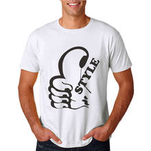Модная забавная Мужская футболка с принтом, белая хлопковая Повседневная футболка для фитнеса с коротким рукавом, Homme 2017, летняя футболка в стиле хип-хоп, Мужская футболка 2024 - купить недорого