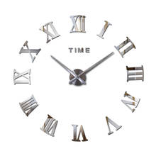 Hot sale real large home decorative wall clocks quartz modern design wall clock watch horloge 3d diy acrylic mirror stickers 2024 - buy cheap