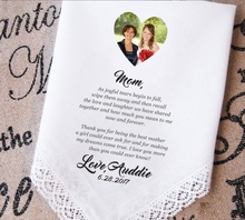 Pañuelos personalizados para padres, para la madre de la novia, con foto de corazón, para regalo de novia 2024 - compra barato