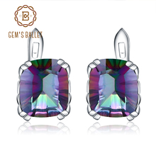 GEM'S BALLET 9.05Ct Natural Rainbow Mystic Quartz Stud Earrings 925 Sterling Silver Women's Engagement Earrings Fine Jewelry 2024 - buy cheap