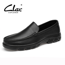 Мужские черные туфли Clax без шнуровки весна лето осень из натуральной кожи деловые туфли для мужчин свадебные туфли 2024 - купить недорого