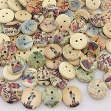 100pcs 2 Holes Tower Wood Buttons 15mm Sewing Mix Lots WB26 2024 - buy cheap