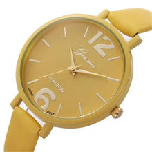 NEW relogio Feminino erkek kol saati reloj mujer  Geneva Women Faux Leather Analog Quartz Wrist Watch #0531 2024 - buy cheap