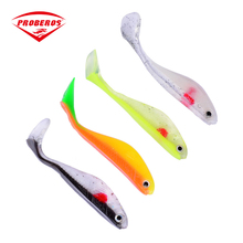 10 unidades/pacote pro beros 88mm iscas de pesca macias fácil shiner swimbaits silicone macio isca dupla cor da carpa artificial suave isca 2024 - compre barato