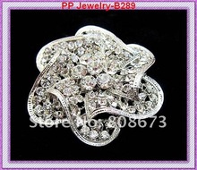 Hot Selling Silver Plated Bright Clear Crystal Brooch Retail Elegant Wedding Bridal Bouquet Flower Pins 2024 - buy cheap