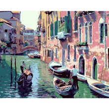 DIY PBN Arcylic Painting Venice City Pictures By Numbers On Canvas Framed Wall Pictures Art For Living Room Home Decoration 2024 - buy cheap