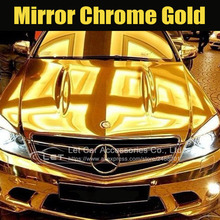 Adesivo espelhado de alta elasticidade, ouro, cromado, folha de vinil flexível, rolo de filme, adesivo de carro, folha de decalque 2024 - compre barato