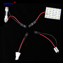 10X Белый 15 1210 SMD светодиодный светильник для автомобиля, Панель T10, купольный светодиодный автомобильный Стайлинг, 12 В, лампа для парковки, адаптер BA9S, фонарь для багажного отсека 2024 - купить недорого